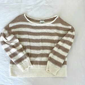 Abercrombie striped cotton sweater size L